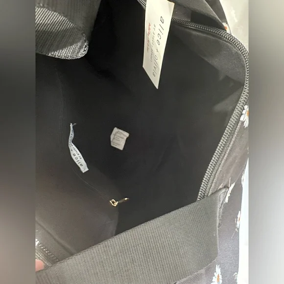 Alice & Olivia black daisy duffel bag - Picture 6 of 10